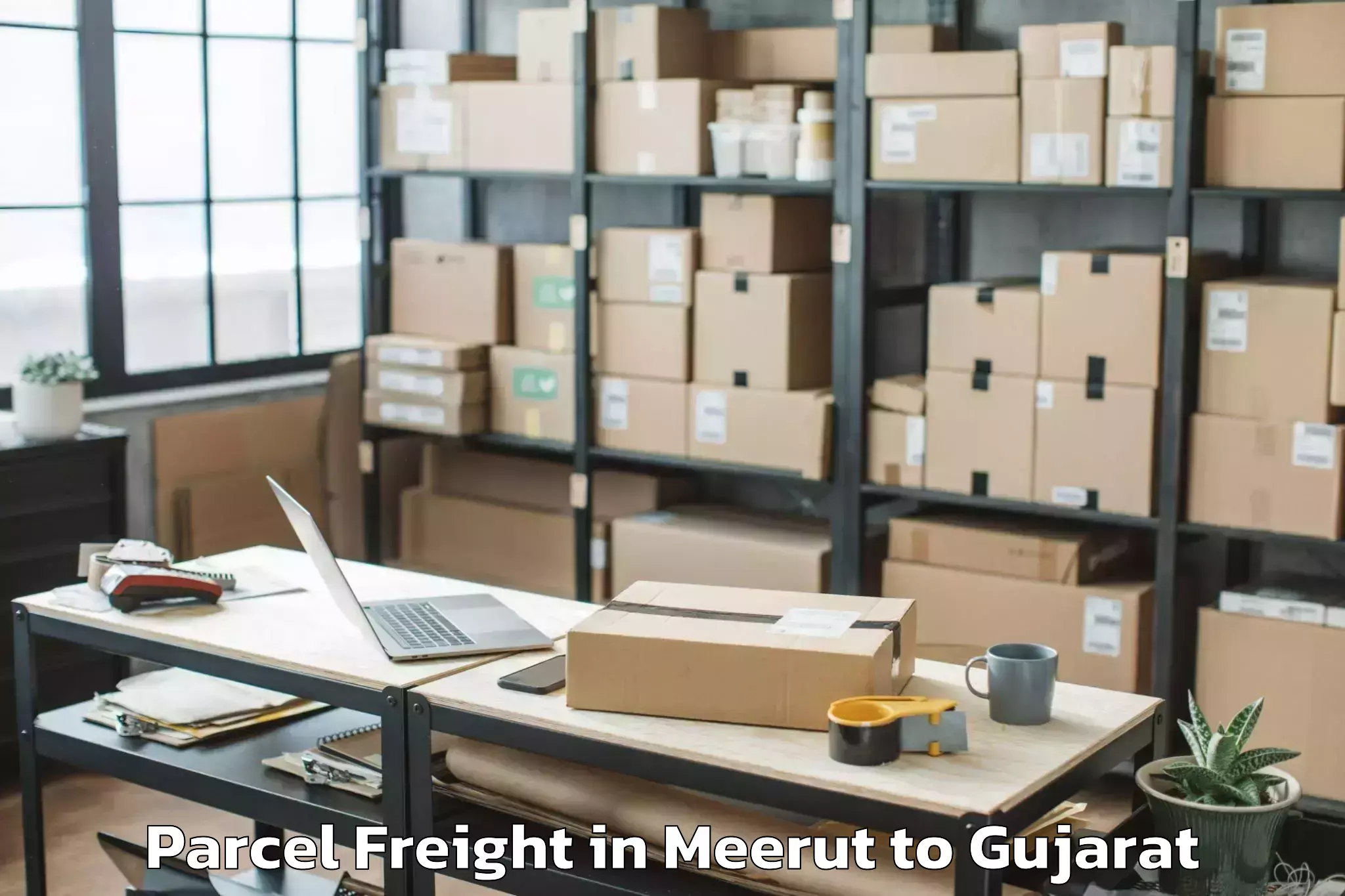 Hassle-Free Meerut to Wankaner Parcel Freight